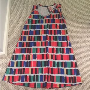 Jete color block knee-length dress